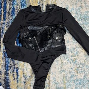 Black Longsleeve Bodysuit